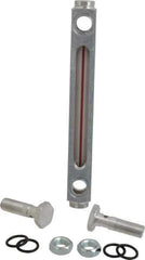 LDI Industries - 1/2-20 Thread, 4-1/2 Inch Sight Length, Closed Circuit Liquid Level Sight Gauge - 6 Inch Length to Center of Base, 7-5/8 Inch Overall Length, Buna-N Seal - USA Tool & Supply