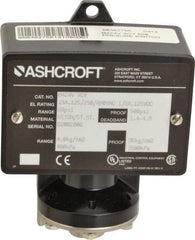 Ashcroft - 9 to 60 psi Adjustable Range, 500 Max psi, Watertight Single Setpoint - 1/4 Thread - USA Tool & Supply