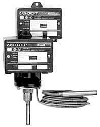 Ashcroft - 40 to 60°F, Watertight Single Setpoint Temp Switch - 4 Inch Rigid Stem - USA Tool & Supply