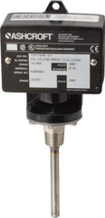 Ashcroft - 75 to 205°F, Watertight Single Setpoint Temp Switch - 4 Inch Rigid Stem - USA Tool & Supply