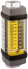 Hedland - 1-1/4" SAE Port Oil & Petroleum-Based Liquid Flowmeter - 3000 Max psi, 5 to 50 GPM, Anodized Aluminum - USA Tool & Supply