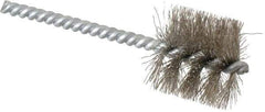 Schaefer Brush - 1 Inch Inside Diameter, 1-3/16 Inch Actual Brush Diameter, Stainless Steel, Power Fitting and Cleaning Brush - 3/16 Shank Diameter, 3-5/8 Inch Long, Twisted Wire Stem, 1-1/8 Inch Refrigeration Outside Diameter - USA Tool & Supply