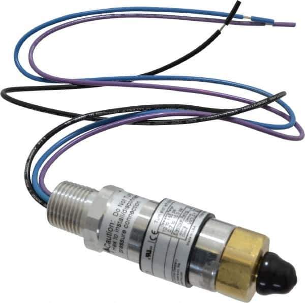 United Electric Controls - 1,500 Max psi, Compact Cylindral Pressure Switch - 1/4 Thread - USA Tool & Supply