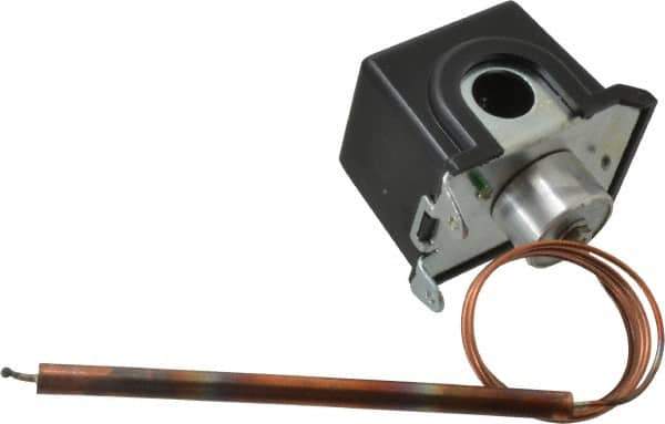 Made in USA - 0 to 150°F, General Service Temp Switch - 5 Resolution, 3/8 x 6-7/8 Bulb - USA Tool & Supply
