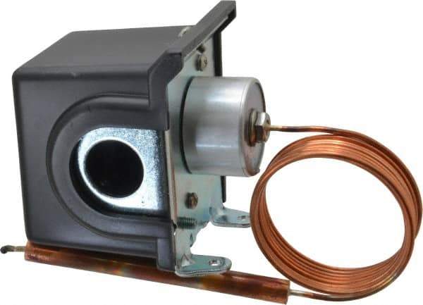 Made in USA - 50 to 300°F, General Service Temp Switch - 10 Resolution, 3/8 x 4-1/2 Bulb - USA Tool & Supply