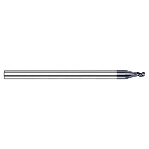 Dovetail Cutters - 0.0850″ Cutter Diameter × 0.0150″ (1/64″) Radius × 0.1000″ Length of Cut Carbide O-Ring Slotting End Mill, 3 Flutes, AlTiN Coated - Exact Industrial Supply