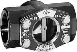 OPW Engineered Systems - 1 Inch, Bronze, Visi-Flo Sight Flow Indicator - 200 Max psi, 4-1/4 Inch Overall Length - USA Tool & Supply