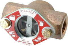 OPW Engineered Systems - 3/4 Inch, Bronze, Visi-Flo Sight Flow Indicator - 200 Max psi, 4-1/8 Inch Overall Length - USA Tool & Supply