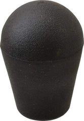 Gibraltar - 1/4-20, 1/4-28, 5/16-18, 5/16-24, M6, M8 Hole, 0.71" Deep Hole, TPE Overmolded Soft Touch, Self Fixing Hole Tapered Knob - 2 OAL, 3/4" Base Diam, Black, 1.38" Head Diam - USA Tool & Supply