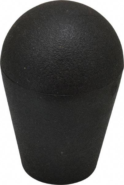 Gibraltar - 3/8-16 Hole, 0.51" Deep Hole, Thermoplastic, Female Insert Tapered Knob - 2.48 OAL, 1" Base Diam, Black, 1.6" Head Diam - USA Tool & Supply