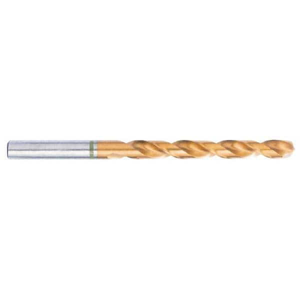 Accupro - #1 130° Spiral Flute Vanadium High Speed Steel Taper Length Drill Bit - USA Tool & Supply