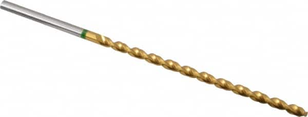 Accupro - #30 130° Spiral Flute Vanadium High Speed Steel Taper Length Drill Bit - USA Tool & Supply