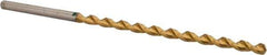 Accupro - #21, 130° Point, Spiral Flute, Vanadium High Speed Steel Taper Length Drill Bit - TiN Finish, 78mm Flute Length, 119mm OAL - USA Tool & Supply
