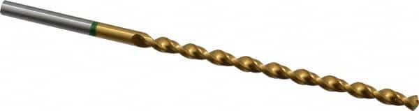 Accupro - #15 130° Spiral Flute Vanadium High Speed Steel Taper Length Drill Bit - USA Tool & Supply