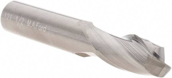M.A. Ford - 1/2", 2 Flute, Solid Carbide, 1/8" Corner Radius End Mill - 3" OAL, 1" LOC - USA Tool & Supply