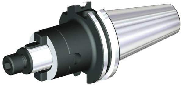 Kennametal - DV50 Taper Shank 27mm Pilot Diam Shell Mill Holder - 100mm Flange to Nose End Projection, 48mm Nose Diam, M24x3.0 Lock Screw, Through-Spindle Coolant - Exact Industrial Supply