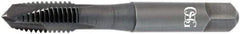 OSG - 1/4-28 UNF, 3 Flute, Bright Finish, Vanadium High Speed Steel Spiral Point Tap - Plug Chamfer, Right Hand Thread, 2-1/2" OAL, 1" Thread Length, 0.255" Shank Diam - Exact Industrial Supply