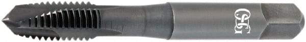 OSG - #10-24 UNC, 3 Flute, Bright Finish, Vanadium High Speed Steel Spiral Point Tap - Plug Chamfer, Right Hand Thread, 2-3/8" OAL, 7/8" Thread Length, 0.194" Shank Diam, 2B/3B Class of Fit - Exact Industrial Supply