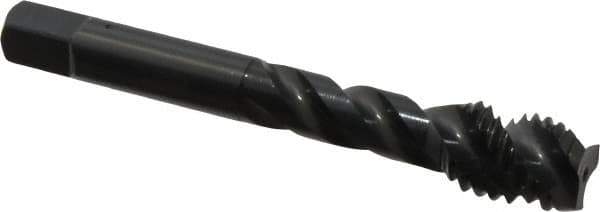 OSG - 1/2-13 UNC 3 Flute Modified Bottoming Spiral Flute Tap - Vanadium High Speed Steel, Oxide Finish, 3-3/8" OAL, Right Hand Flute, Right Hand Thread, Oversize, H11 - USA Tool & Supply