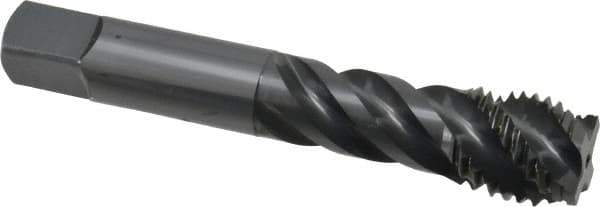 OSG - M20x2.50 Metric Coarse 4 Flute Modified Bottoming Spiral Flute Tap - Vanadium High Speed Steel, Oxide Finish, 4-15/32" OAL, Right Hand Flute, Right Hand Thread, D8 - USA Tool & Supply