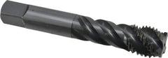 OSG - M20x2.50 Metric Coarse 4 Flute Modified Bottoming Spiral Flute Tap - Vanadium High Speed Steel, Oxide Finish, 4-15/32" OAL, Right Hand Flute, Right Hand Thread, D8 - USA Tool & Supply