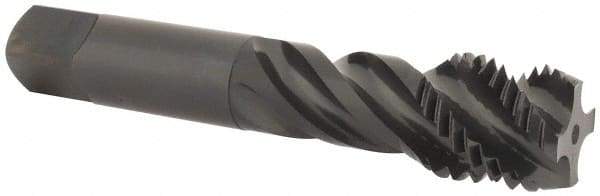 OSG - M24x3.00 Metric Coarse 4 Flute 6H Modified Bottoming Spiral Flute Tap - Vanadium High Speed Steel, Oxide Finish, 4-29/32" OAL, Right Hand Flute, Right Hand Thread, D8 - USA Tool & Supply