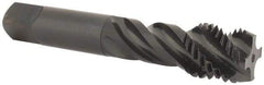 OSG - M24x3.00 Metric Coarse 4 Flute 6H Modified Bottoming Spiral Flute Tap - Vanadium High Speed Steel, Oxide Finish, 4-29/32" OAL, Right Hand Flute, Right Hand Thread, D8 - USA Tool & Supply