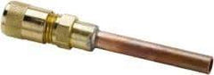 Parker - 500 Max psi, 1/2 Tube OD, Extended Copper Tube Access Valve - Brass - USA Tool & Supply