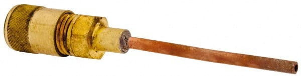 Parker - 500 Max psi, 1/8 Tube Outside Diameter, Extended Copper Tube Access Valve - USA Tool & Supply