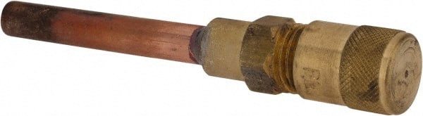 Parker - 500 Max psi, 1/4 Tube Outside Diameter, Extended Copper Tube Access Valve - USA Tool & Supply