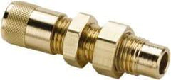 Parker - 500 Max psi, 1/4 Tube OD, Bulkhead Solder Union Access Valve - Brass - USA Tool & Supply