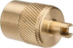 Parker - 1/4" Tube OD Access Valve Quick Seal Cap with Core Remover - For Parker Brass Access Valves - USA Tool & Supply