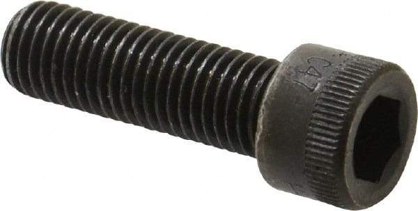 Made in USA - 5/16-24 UNF Hex Socket Drive, Socket Cap Screw - Alloy Steel, Black Oxide Finish, Fully Threaded, 1" Length Under Head - USA Tool & Supply