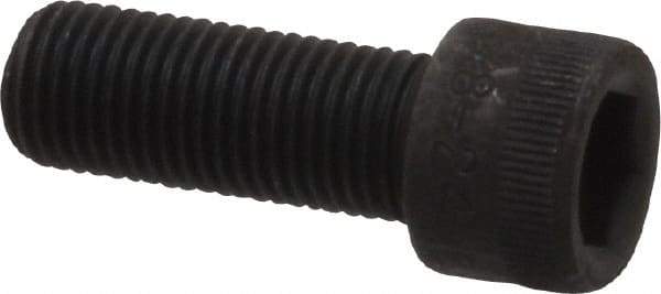 Made in USA - 3/8-24 UNF Hex Socket Drive, Socket Cap Screw - Alloy Steel, Black Oxide Finish, Fully Threaded, 1" Length Under Head - USA Tool & Supply