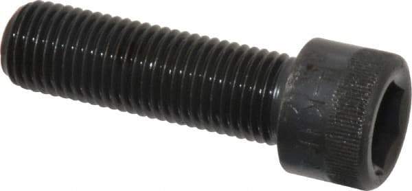 Made in USA - 7/16-20 UNF Hex Socket Drive, Socket Cap Screw - Alloy Steel, Black Oxide Finish, Fully Threaded, 1-1/2" Length Under Head - USA Tool & Supply