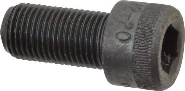 Made in USA - 1/2-20 UNF Hex Socket Drive, Socket Cap Screw - Alloy Steel, Black Oxide Finish, Fully Threaded, 1" Length Under Head - USA Tool & Supply