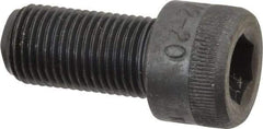 Made in USA - 1/2-20 UNF Hex Socket Drive, Socket Cap Screw - Alloy Steel, Black Oxide Finish, Fully Threaded, 1" Length Under Head - USA Tool & Supply