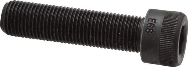 Made in USA - 1/2-20 UNF Hex Socket Drive, Socket Cap Screw - Alloy Steel, Black Oxide Finish, Fully Threaded, 2" Length Under Head - USA Tool & Supply
