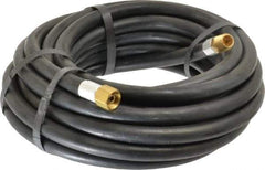 Alliance Hose & Rubber - 1/4" ID x 9/16" OD 25' Long Multipurpose Air Hose - MNPT x FNPT(Swivel) Ends, 300 Working psi, -40 to 190°F, 1/4" Fitting, Black - USA Tool & Supply