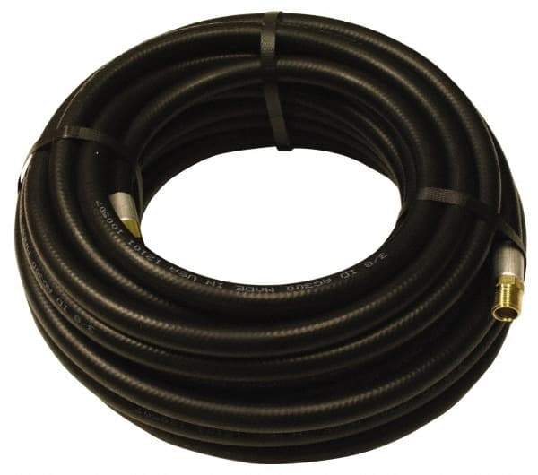 Alliance Hose & Rubber - 5/8" ID x 1" OD 50' Long Multipurpose Air Hose - MNPT x FNPT(Swivel) Ends, 300 Working psi, -40 to 190°F, 3/4" Fitting, Black - USA Tool & Supply