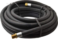 Alliance Hose & Rubber - 1/2" ID x 27/32" OD 50' Long Multipurpose Air Hose - MNPT x FNPT(Swivel) Ends, 300 Working psi, -40 to 190°F, 1/2" Fitting, Black - USA Tool & Supply