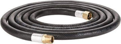 Alliance Hose & Rubber - 3/8" ID x 23/32" OD 10' Long Multipurpose Air Hose - MNPT x FNPT(Swivel) Ends, 300 Working psi, -40 to 190°F, 3/8" Fitting, Black - USA Tool & Supply