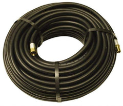 Alliance Hose & Rubber - 1" ID x 1-25/64" OD 100' Long Multipurpose Air Hose - MNPT x FNPT(Swivel) Ends, 200 Working psi, -40 to 190°F, 1" Fitting, Black - USA Tool & Supply