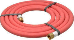 Alliance Hose & Rubber - 3/8" ID x 23/32" OD 10' Long Multipurpose Air Hose - MNPT x FNPT(Swivel) Ends, 300 Working psi, -40 to 190°F, 3/8" Fitting, Red - USA Tool & Supply