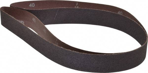 Norton - 1-1/2" Wide x 60" OAL, 40 Grit, Aluminum Oxide Abrasive Belt - Aluminum Oxide, Coarse, Coated, X Weighted Cloth Backing, Series R228 - USA Tool & Supply