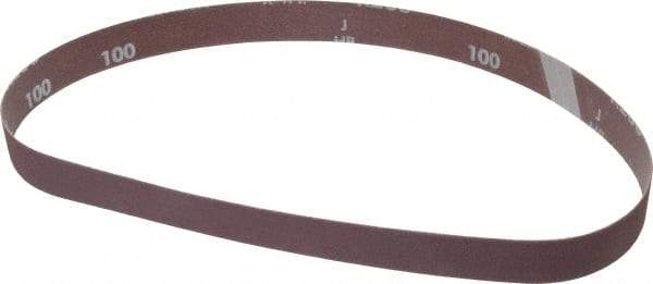 Norton - 1" Wide x 30" OAL, 100 Grit, Aluminum Oxide Abrasive Belt - Aluminum Oxide, Fine, Coated, X Weighted Cloth Backing, Series R283 - USA Tool & Supply