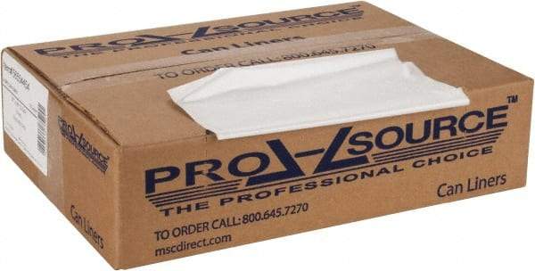 PRO-SOURCE - 0.6 mil Thick, Household/Office Trash Bags - 33" Wide x 39" High, Clear - USA Tool & Supply