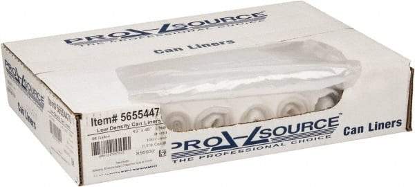 PRO-SOURCE - 0.8 mil Thick, Household/Office Trash Bags - 43" Wide x 48" High, Clear - USA Tool & Supply