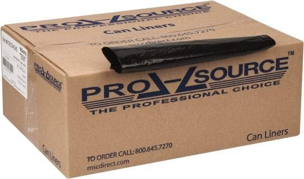 PRO-SOURCE - 1.5 mil Thick, Heavy-Duty Trash Bags - 38" Wide x 58" High, Black - USA Tool & Supply