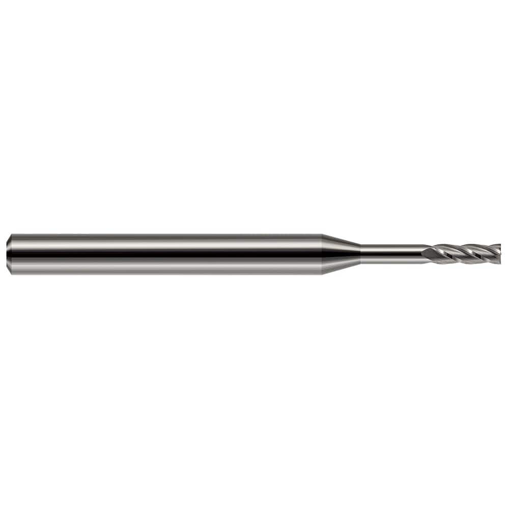 Harvey Tool - 1/32", 3/32" LOC, 1/8" Shank Diam, 1-1/2" OAL, 4 Flute, Solid Carbide Square End Mill - Exact Industrial Supply